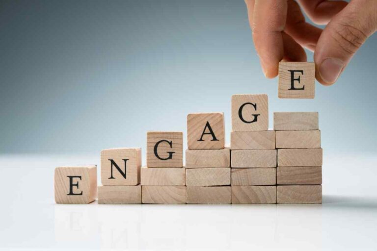 employee engagement: blocks spelling "engage"
